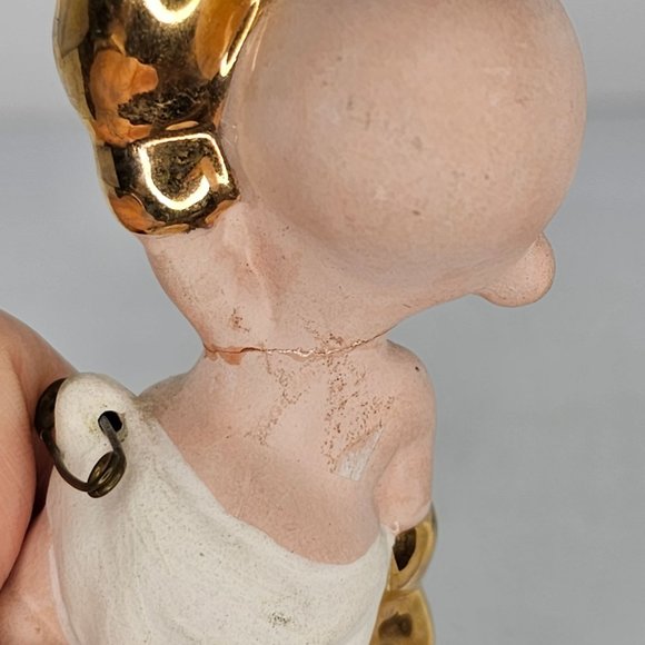 Freeman McFarlin Baby Boxing Gloves Figurine Diaper Pin *REPAIRED* - Picture 8 of 8